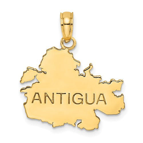14k-polished-and-engraved-antigua-map-charm-SolomonJeweler-Wichita-KS-CustomJewelry