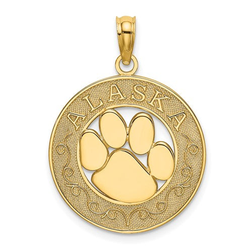 14k-alaska-w-bear-paw-charm-SolomonJeweler-Wichita-KS-CustomJewelry