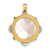 14k-two-tone-3-d-moveable-tambourine-w-mother-of-pearl-charm-SolomonJeweler-Wichita-KS-CustomJewelry