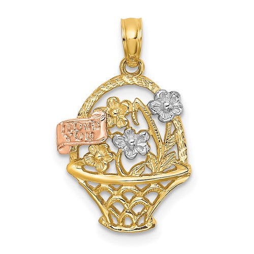 14k-two-tone-w-white-rhodium-flower-basket-w-i-love-you-charm-SolomonJeweler-Wichita-KS-CustomJewelry