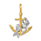 14k-two-tone-3-d-anchor-and-mermaid-charm-SolomonJeweler-Wichita-KS-CustomJewelry