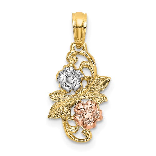 14k-two-tone-with-white-rhodium-flowers-charm-SolomonJeweler-Wichita-KS-CustomJewelry