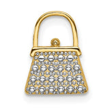 14k-w-rhodium-textured-and-polished-purse-charm-SolomonJeweler-Wichita-KS-CustomJewelry