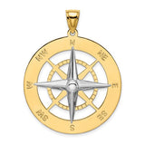 14k-two-tone-nautical-compass-white-needle-charm-SolomonJeweler-Wichita-KS-CustomJewelry