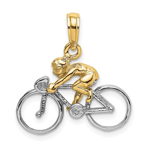 14k-two-tone-3-d-bicycle-with-rider-charm-SolomonJeweler-Wichita-KS-CustomJewelry