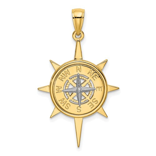 14k-two-tone-star-w-nautical-compass-charm-SolomonJeweler-Wichita-KS-CustomJewelry