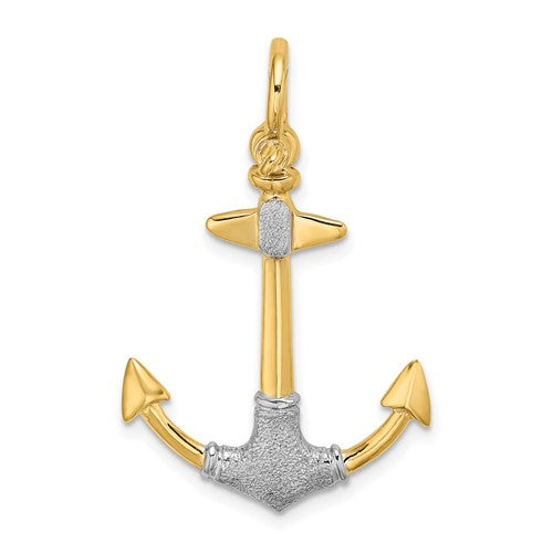14k-w-rhodium-3-d-textured-anchor-w-shackle-bail-charm-SolomonJeweler-Wichita-KS-CustomJewelry