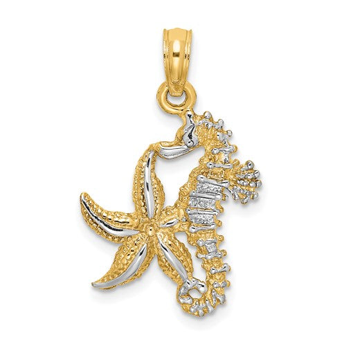 14k-with-white-rhodium-starfish-and-seahorse-charm-SolomonJeweler-Wichita-KS-CustomJewelry