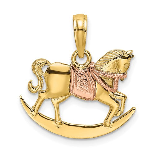 14k-two-tone-rocking-horse-w-saddle-charm-SolomonJeweler-Wichita-KS-CustomJewelry