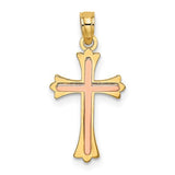 14k-two-tone-cross-charm-SolomonJeweler-Wichita-KS-CustomJewelry