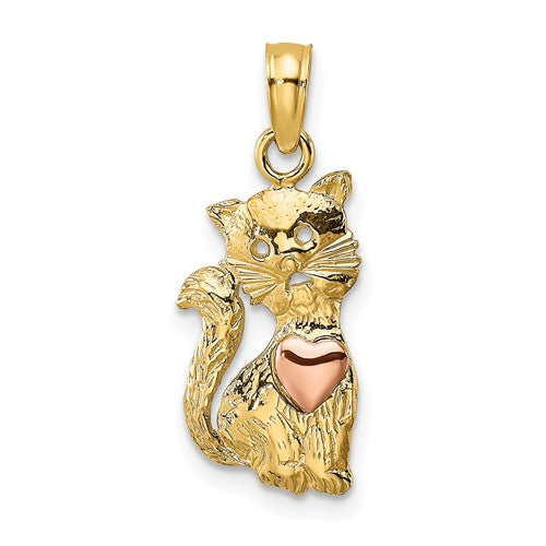 14k-two-tone-cat-w-heart-charm-SolomonJeweler-Wichita-KS-CustomJewelry