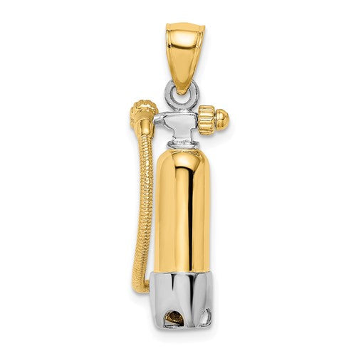14k-w-rhodium-3-d-single-scuba-tank-w-hose-charm-SolomonJeweler-Wichita-KS-CustomJewelry