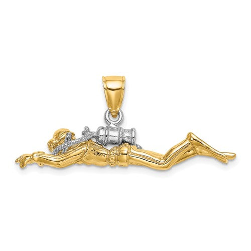 14k-w-rhodium-3-d-male-scuba-diver-charm-SolomonJeweler-Wichita-KS-CustomJewelry