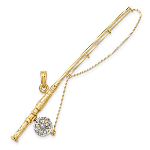 14k-w-rhodium-3-d-fly-rod-fishing-pole-charm-SolomonJeweler-Wichita-KS-CustomJewelry