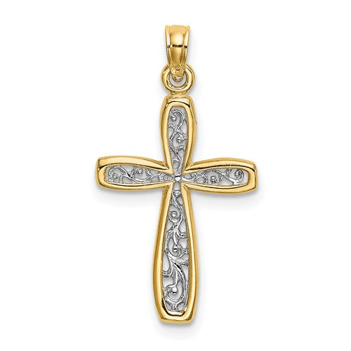 14k-w-rhodium-filigree-cross-charm-SolomonJeweler-Wichita-KS-CustomJewelry