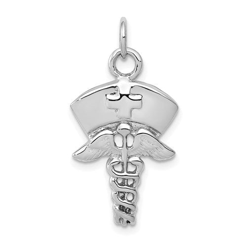 14k-white-gold-nurse-symbol-charm-SolomonJeweler-Wichita-KS-CustomJewelry