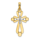 14k-w-rhodium-polished-fancy-cross-charm-SolomonJeweler-Wichita-KS-CustomJewelry