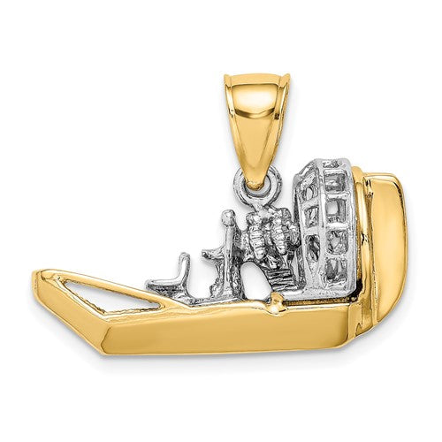 14k-two-tone-3-d-airboat-charm-SolomonJeweler-Wichita-KS-CustomJewelry