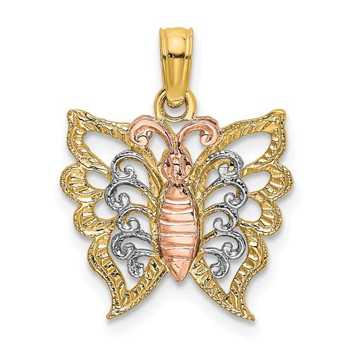 14k-two-tone-w-white-rhodium-butterfly-cut-out-charm-SolomonJeweler-Wichita-KS-CustomJewelry