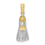 14k-rhodium-3-d-scuba-flipper-charm-SolomonJeweler-Wichita-KS-CustomJewelry