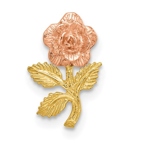 14k-two-tone-textured-rose-slide-pendant-SolomonJeweler-Wichita-KS-CustomJewelry