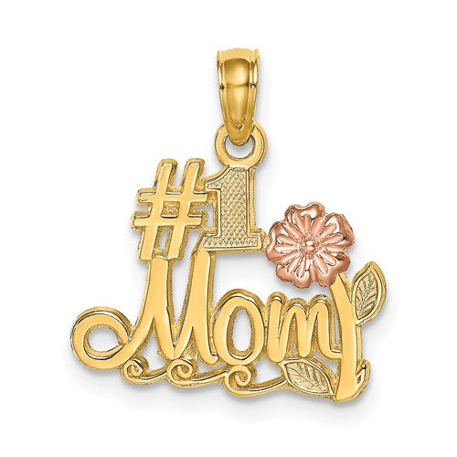 14k-two-tone-1-mom-script-w-flower-charm-SolomonJeweler-Wichita-KS-CustomJewelry