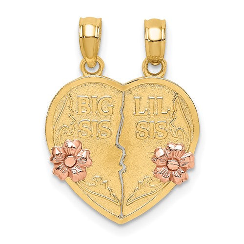 14k-two-tone-big-sis-lil-sis-break-apart-heart-charm-SolomonJeweler-Wichita-KS-CustomJewelry