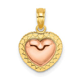 14k-yellow-and-rose-gold-polished-heart-beaded-charm-SolomonJeweler-Wichita-KS-CustomJewelry
