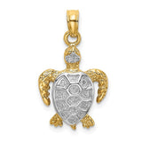 14k-with-white-rhodium-swimming-sea-turtle-charm-SolomonJeweler-Wichita-KS-CustomJewelry