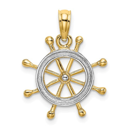 14k-w-rhodium-2-d-ship-wheel-charm-SolomonJeweler-Wichita-KS-CustomJewelry