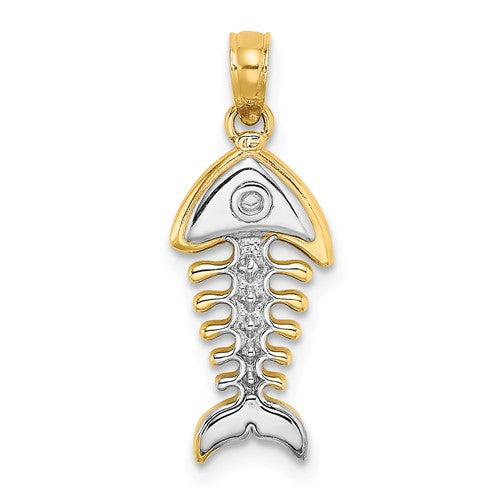 14k-w-rhodium-3-d-fishbone-charm-SolomonJeweler-Wichita-KS-CustomJewelry
