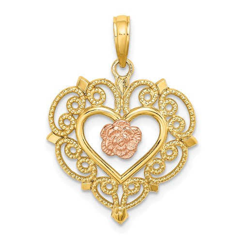 14k-rose-and-yellow-gold-flower-and-heart-charm-SolomonJeweler-Wichita-KS-CustomJewelry