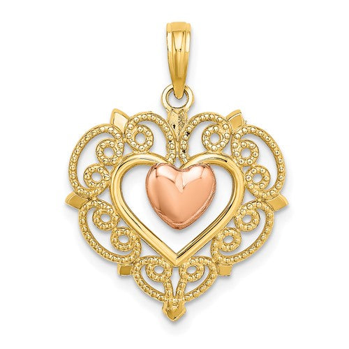 14k-yellow-and-rose-gold-heart-w-lace-trim-charm-SolomonJeweler-Wichita-KS-CustomJewelry