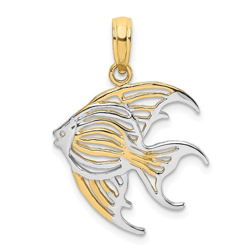 14k-w-rhodium-cut-out-angelfish-charm-SolomonJeweler-Wichita-KS-CustomJewelry