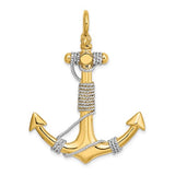 14k-3-d-large-anchor-wrapped-rope-charm-yellow-gold-with-rhodium-plating-SolomonJeweler-Wichita-KS-CustomJewelry