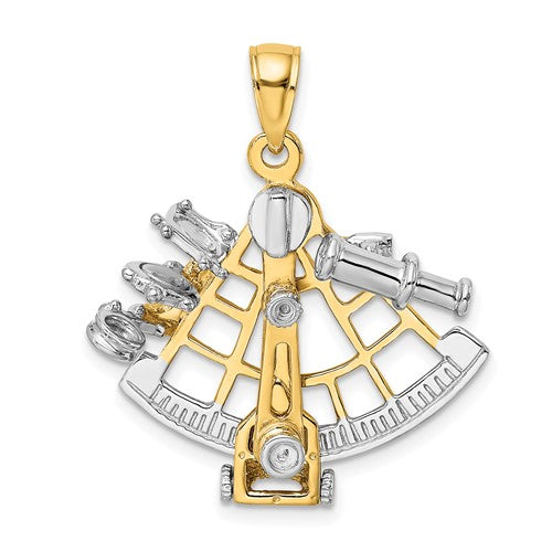 14k-two-tone-3-d-moveable-sextant-charm-SolomonJeweler-Wichita-KS-CustomJewelry