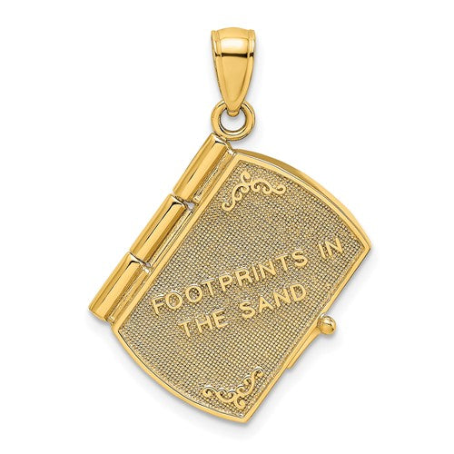 14k-w-rhodium-3-d-footprints-book-w-prayer-inside-charm-SolomonJeweler-Wichita-KS-CustomJewelry
