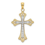 14k-w-rhodium-scalloped-edges-cross-charm-SolomonJeweler-Wichita-KS-CustomJewelry
