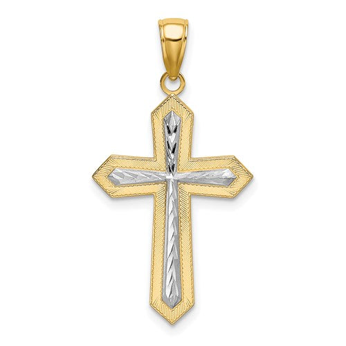 14k-w-rhodium-center-cross-charm-SolomonJeweler-Wichita-KS-CustomJewelry