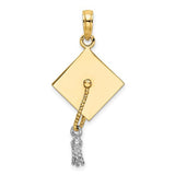 14k-3-d-graduation-cap-w-white-rhodium-moveable-tassle-charm-SolomonJeweler-Wichita-KS-CustomJewelry