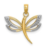14k-w-rhodium-textured-dragonfly-charm-SolomonJeweler-Wichita-KS-CustomJewelry