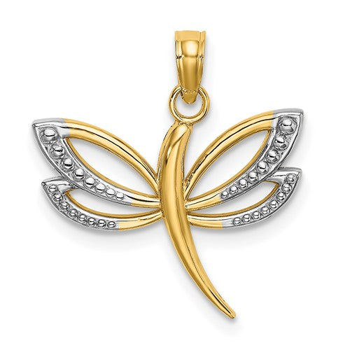14k-w-rhodium-textured-dragonfly-charm-SolomonJeweler-Wichita-KS-CustomJewelry