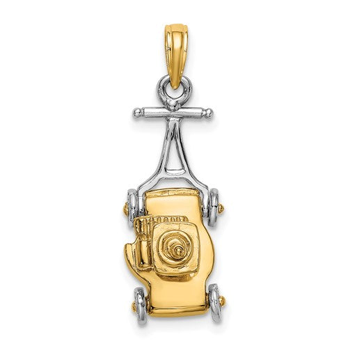14k-two-tone-3-d-lawn-mower-charm-SolomonJeweler-Wichita-KS-CustomJewelry