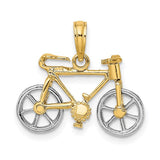 14k-two-tone-3-d-bicycle-w-moveable-tires-charm-SolomonJeweler-Wichita-KS-CustomJewelry