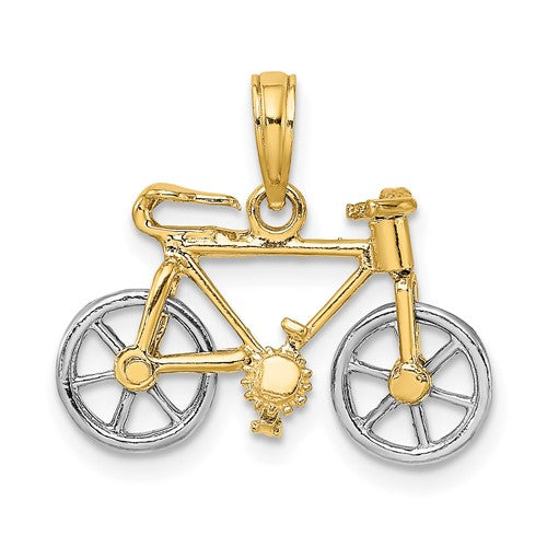 14k-two-tone-3-d-bicycle-w-moveable-tires-charm-SolomonJeweler-Wichita-KS-CustomJewelry