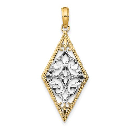 14k-w-rhodium-diamond-shape-cut-out-filigree-charm-SolomonJeweler-Wichita-KS-CustomJewelry
