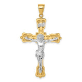 14k-two-tone-inri-crucfix-pendant-SolomonJeweler-Wichita-KS-CustomJewelry