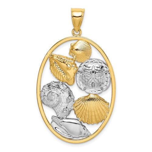 14k-with-white-rhodium-shell-cluster-in-oval-frame-charm-SolomonJeweler-Wichita-KS-CustomJewelry