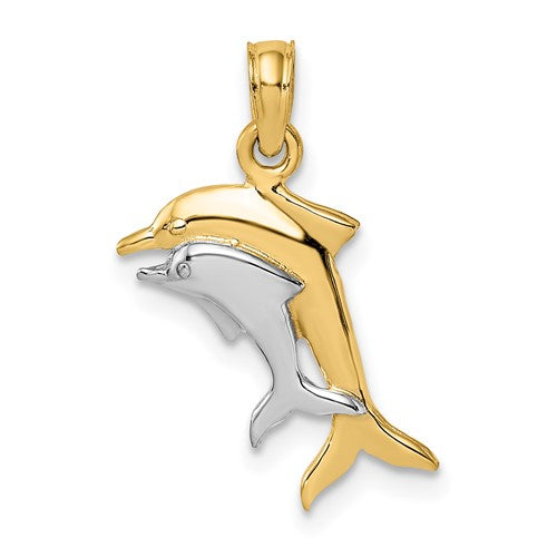 14k-w-rhodium-2-d-polished-dolphins-charm-SolomonJeweler-Wichita-KS-CustomJewelry
