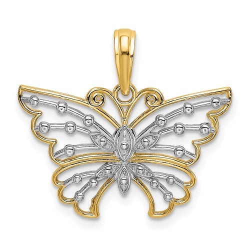 14k-and-rhodium-diamond-cut-butterfly-charm-SolomonJeweler-Wichita-KS-CustomJewelry